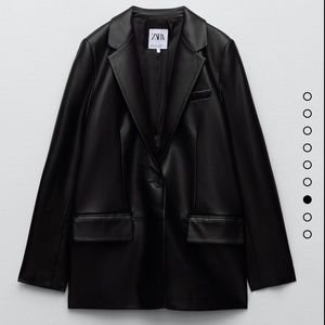 ZARA FAUX LEATHER BLAZER
